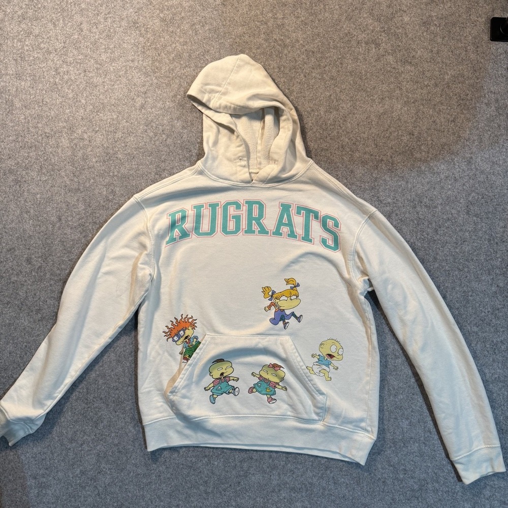 Nickelodeon Rugrats Graphic Hoodie Creamβ Small 90s Cartoon Characters 2021